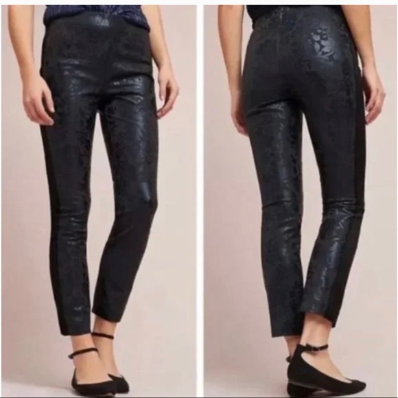 Anthropologie Essential Skinny High Rise Tuxedo Black Pants - Picture 4 of 6